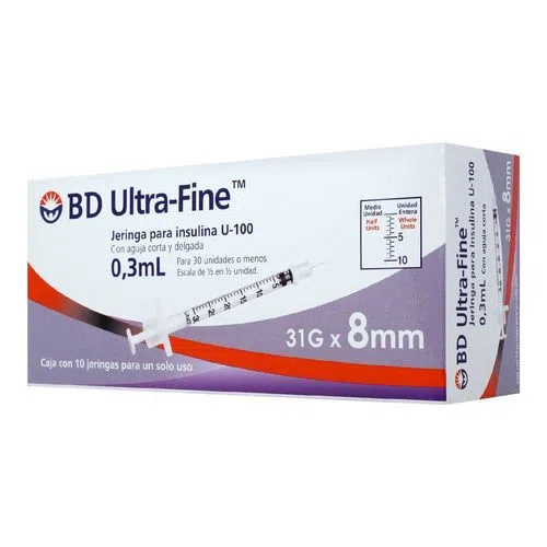 JERINGA BD INSULINA 0.3 ML C/10 (31GX8MM)