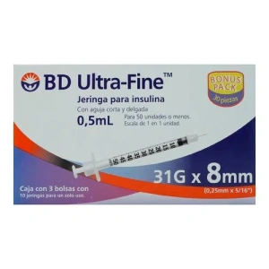 JERING BD ULTF 0.5ML 31GX8MM C/30