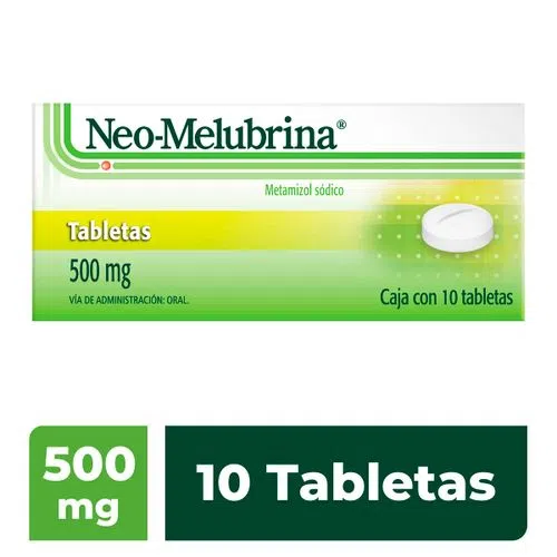 NEOMELUBRINA 500 MG C/10 TABS.