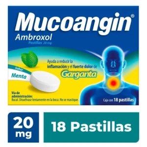 MUCOANGIN MENTA 20MG C/18 PASTILLAS