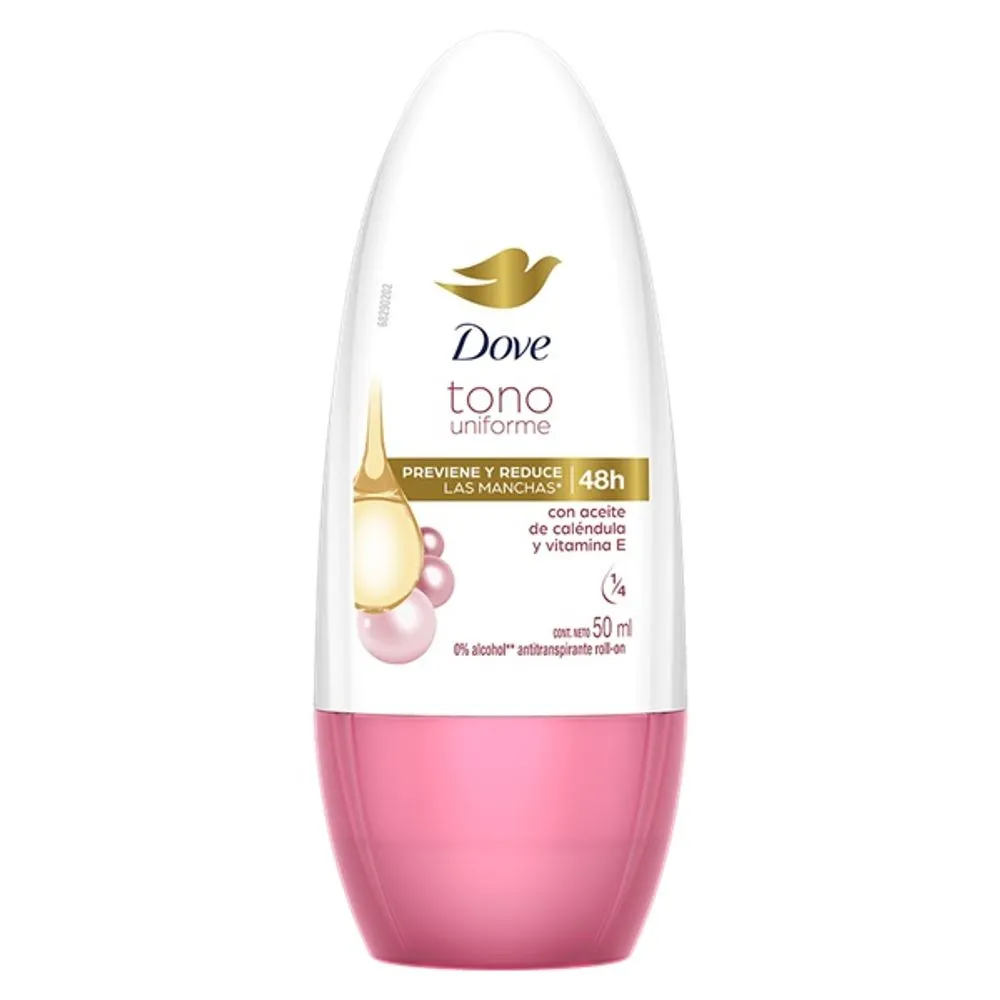 DESODORANTE DOVE ROLL ON DERMO ACLARANT CALENDULA 50 ML.