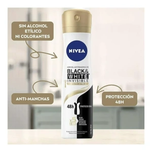 DESODORANTE NIVEA AEROSOL INVISIBLE B&W SATIN(D)150ML8979