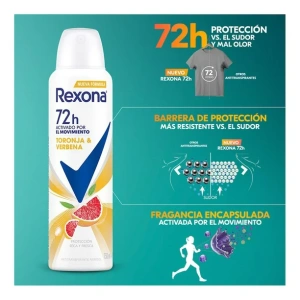 DESODORANTE REXONA AEROSOL (M) POMELO Y VERBENA 89 GRS