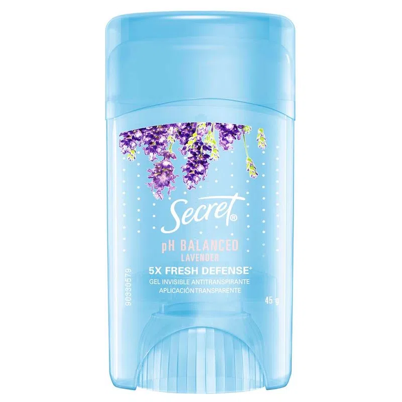 DESODORANTE SECRET CLEAR GEL PH BALANCED (LAVENDER) 45GRS