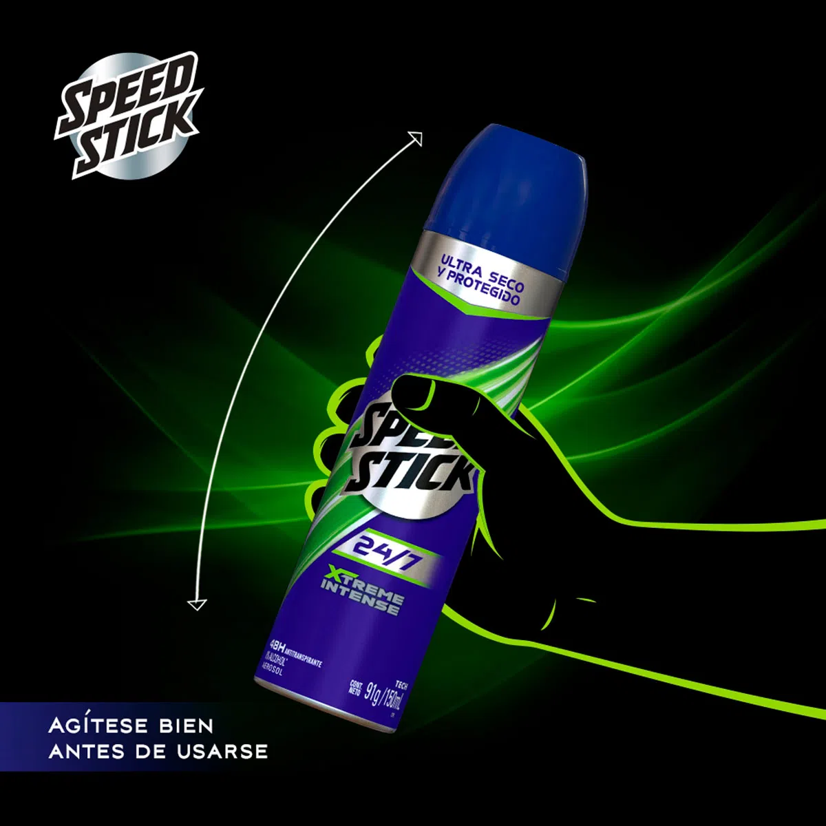 DESODORANTE SPEED AEROSOL XTREME INTENS 91G