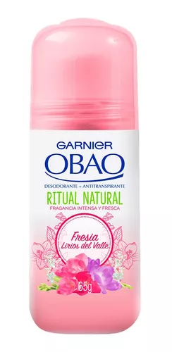 DESODORANTE OBAO ROLL ON NATURAL FLOR-FRESIA (M) 65 GRS