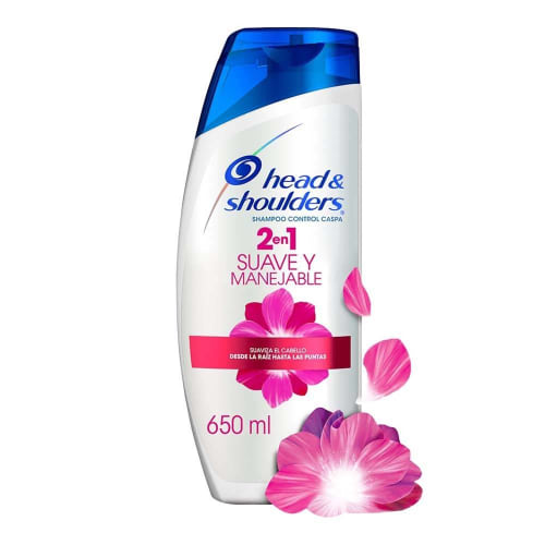 SHAMPOO H&S SUAVE Y MANEJABLE 2/1 650ML
