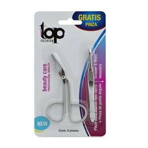 TOP FASHION PINZA P/DEPILAR TIPO TIJERA+PINZA