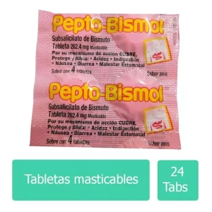 PEPTO BISMOL TIRA  C/24 PASTILLA.