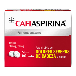 CAFIASPIRINA CON 100 TAB DE (500/30)MG