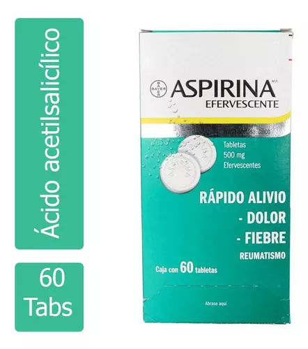 ASPIRINA EFERVESCENTE 500MG C/ 60TABS.
