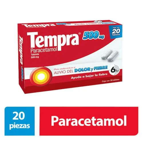 TEMPRA 500 MG. C/20 TABS.