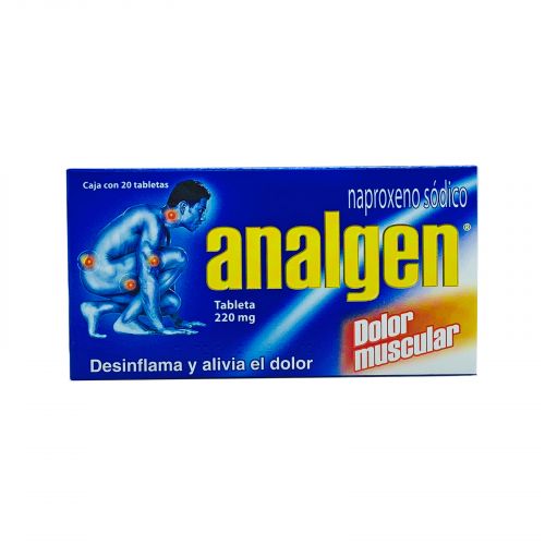 ANALGEN 220 MG C/20 TABS AZUL