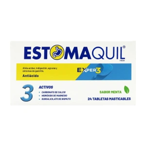 ESTOMAQUIL C/24 TABLETAS MASTICABLES MENTA (CAD AB