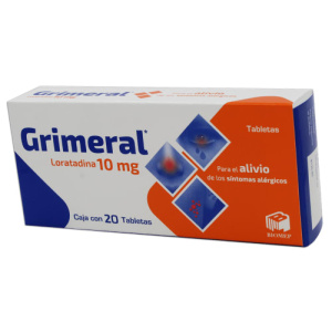 LORATADINA 10 MG.(GRIMERAL) C/20 TABS.