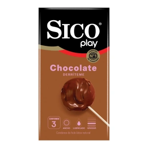 PRESERVATIVO SICO SABOR CHOCOLATE C/3