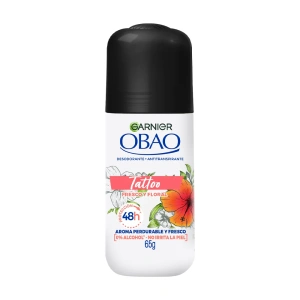DESODORANTE OBAO ROLL ON TATTOO FLORAL (M) 65 GRS.