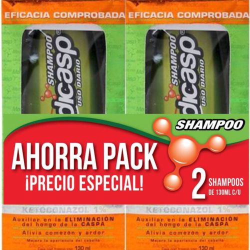 OF-SHAMPOO MEDICASP 130 ML. 2 PACK