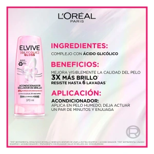 ACONDICIONADOR ELVIVE GLYCOLIC GLOSS 370 ML.