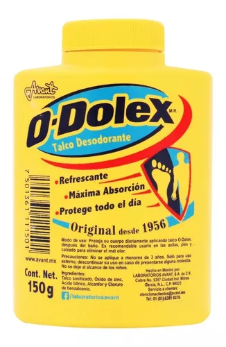 TALCO O-DOLEX AMARILLO 150GRS