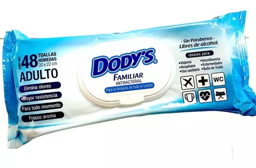 TOALLITASVHUMEDAS DODYS FAMILIAR ANTIBACTERIAL C/48