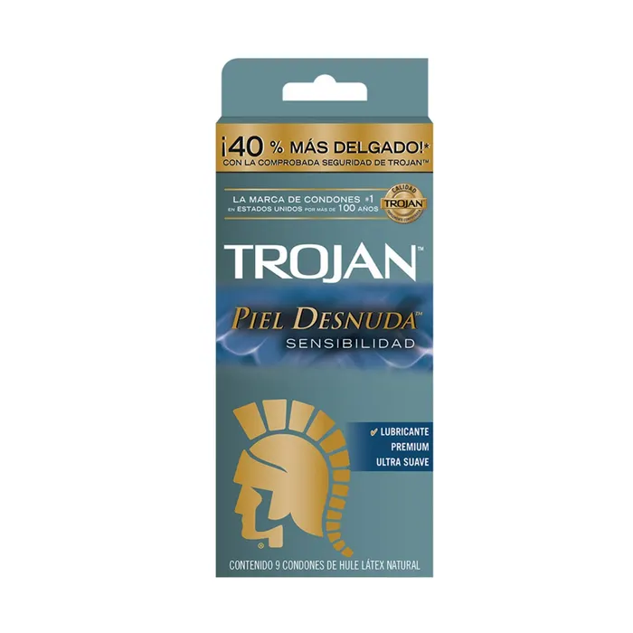 CONDONES TROJAN PIEL DESNUDA SENSIBILIDAD
