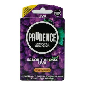 CONDONES PRUDENCE SABOR Y AROMA UVA