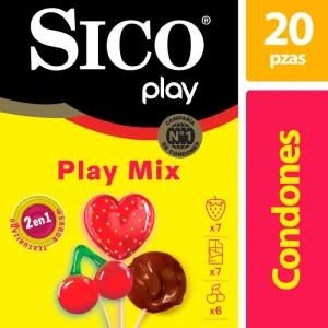 CONDONES SICO PLAY MIX 7FRESA7CHOCO6CEREZ