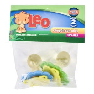CHUPON C/MIEL BON LEO C/2 PZ