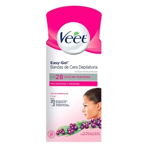 VEET EASY GEL BANDAS DEPILADORA EXFOL HIDR FACIAL