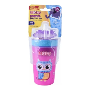 VASO NUBY SNACKNSIP ANTIDERRA 9OZ