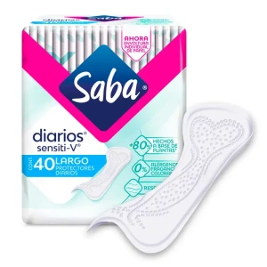 PANTY PROT SABA SENSITI-V LGO C/40