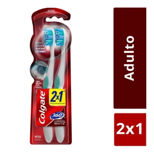 CEPILLO DENTAL COLGATE LUMIN WHITE MED2X1