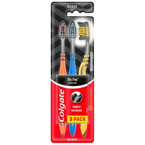 CEPILLO DENTAL COLGATE ZIGZAG CHARC C/3