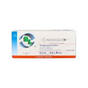 JERINGA DL INS U100 0.5ML 31GX8MM