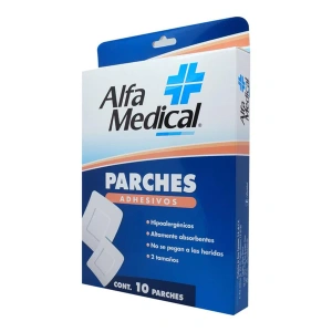 PARCHES ALFA MED ADH 2TAM BCO C/10