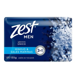 JABON ZEST MEN HINOJO SAL MAR 135G