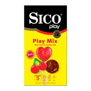 CONDONES SICO PLAY MIX 2FRESA2CHOCOL1CEREZ