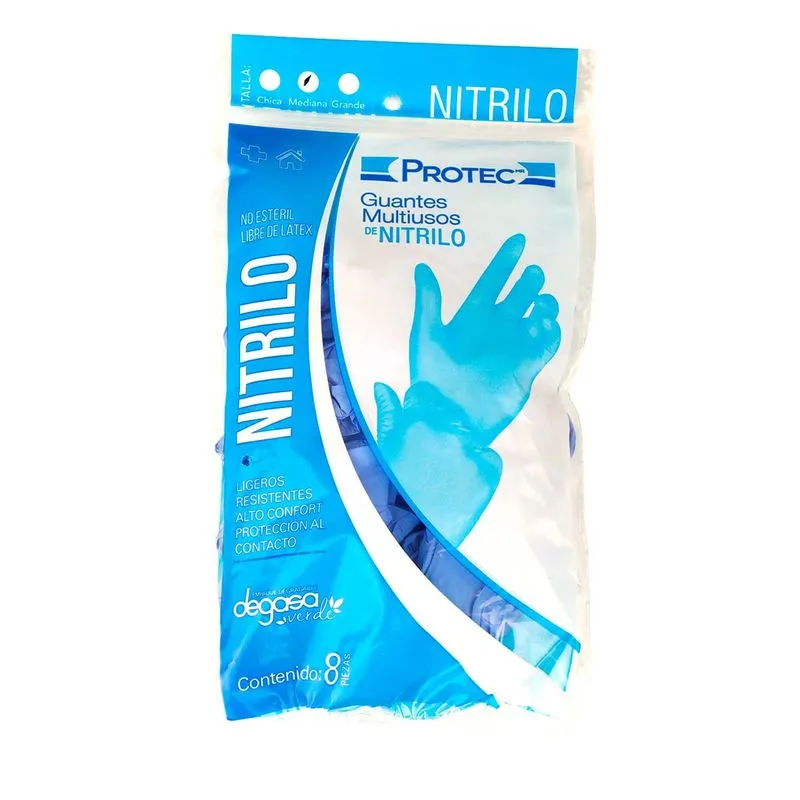 PROTEC GUANTE MULTIU NITRILO MED